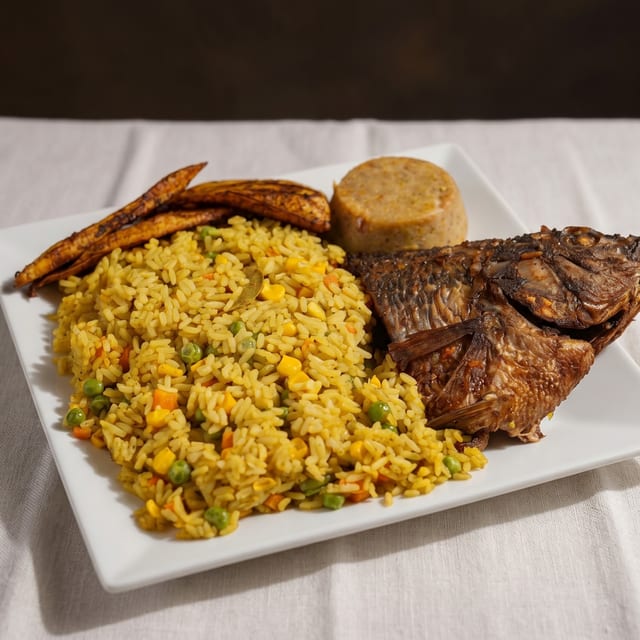 Fried Rice with Plantain.