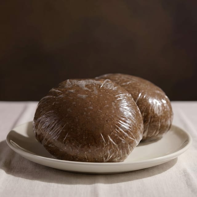 Plantain Fufu Amala.