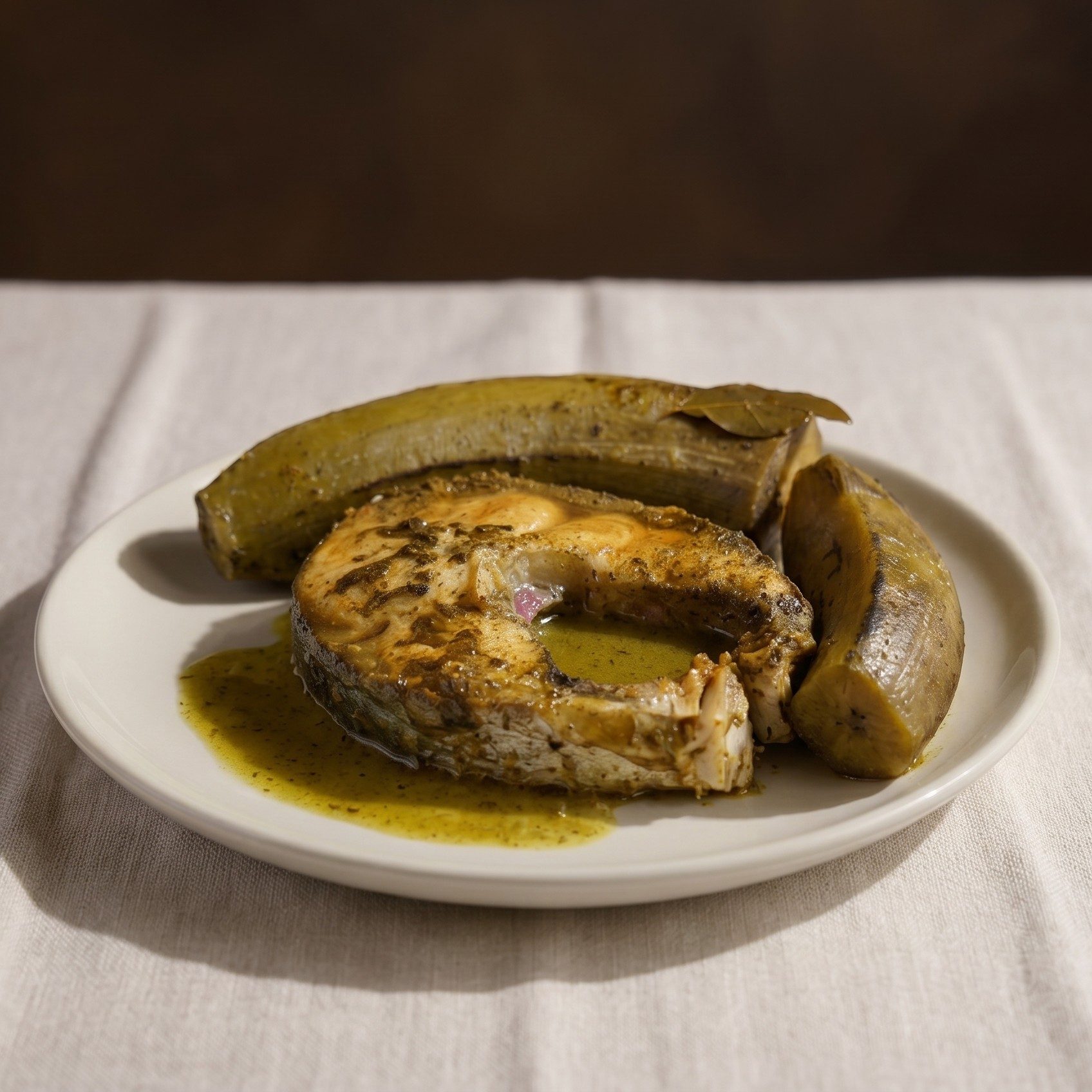 Fish/Plantain Black Soup.